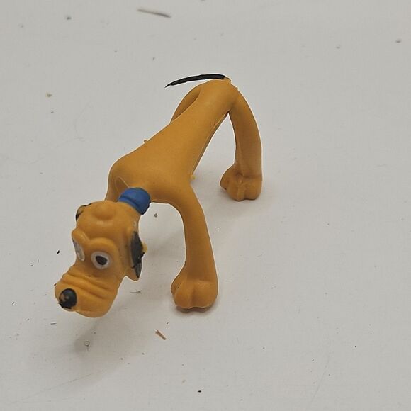 VINTAGE RUBBER WALT DISNEY HONG KONG MADE MINIATURE GOOFY & Pluto POSEABLE DOLLS - Picture 11 of 16
